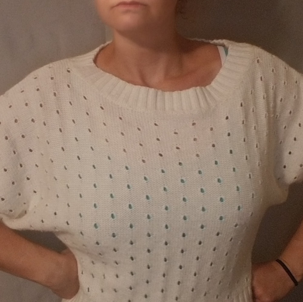 Bat wing sweater crop top SEXY UNIQE EVERCHNGING - Picture 2 of 5